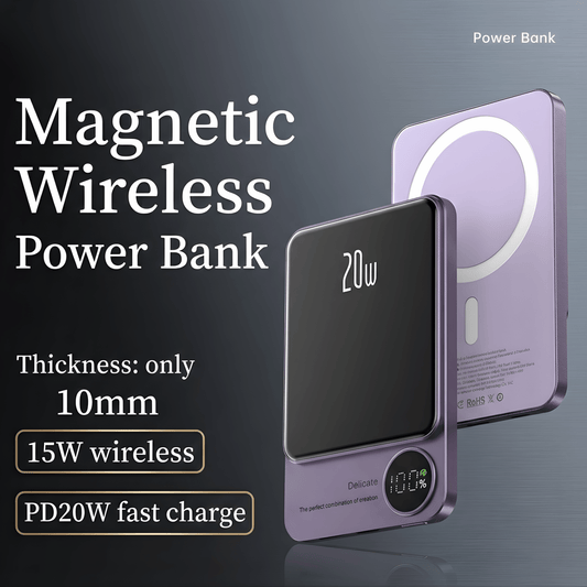 VECTRA MAG MagSafe Power Bank - 5000/10000mAh Wireless Magnetic Charger for iPhone