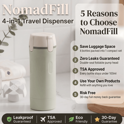 NomadFill 4-in-1 Travel Dispenser Set