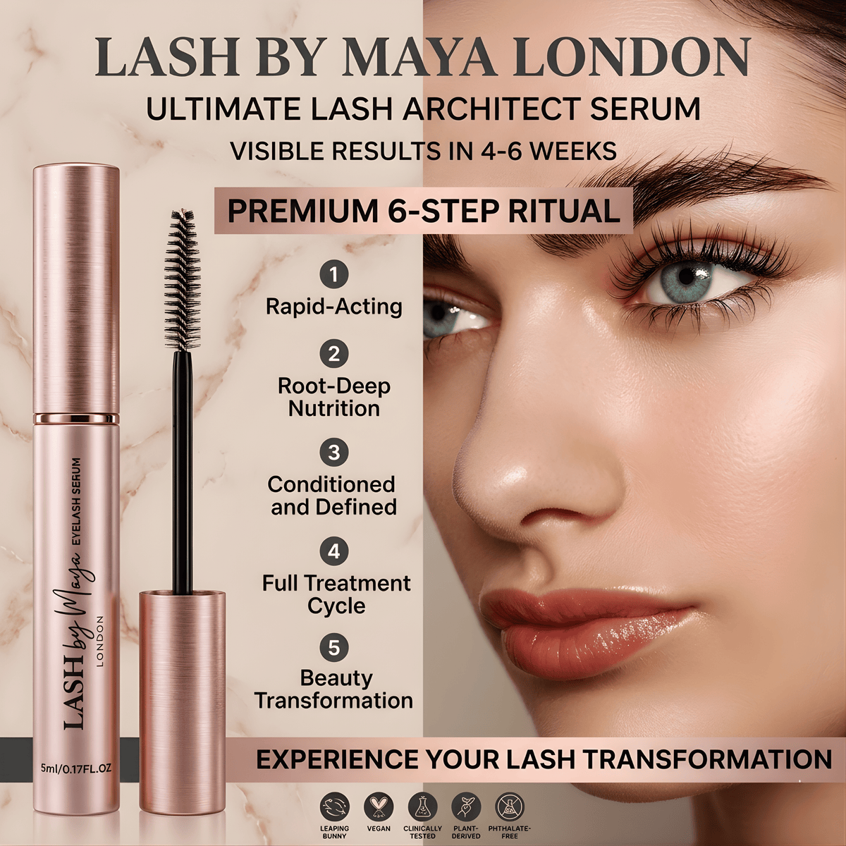 LUXE LASH by Maya - Premium Eyelash Growth Serum