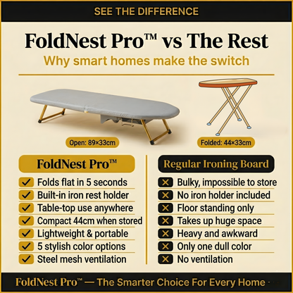 FoldNest Pro™ – 2-in-1 Folding Ironing Board & Storage Rack