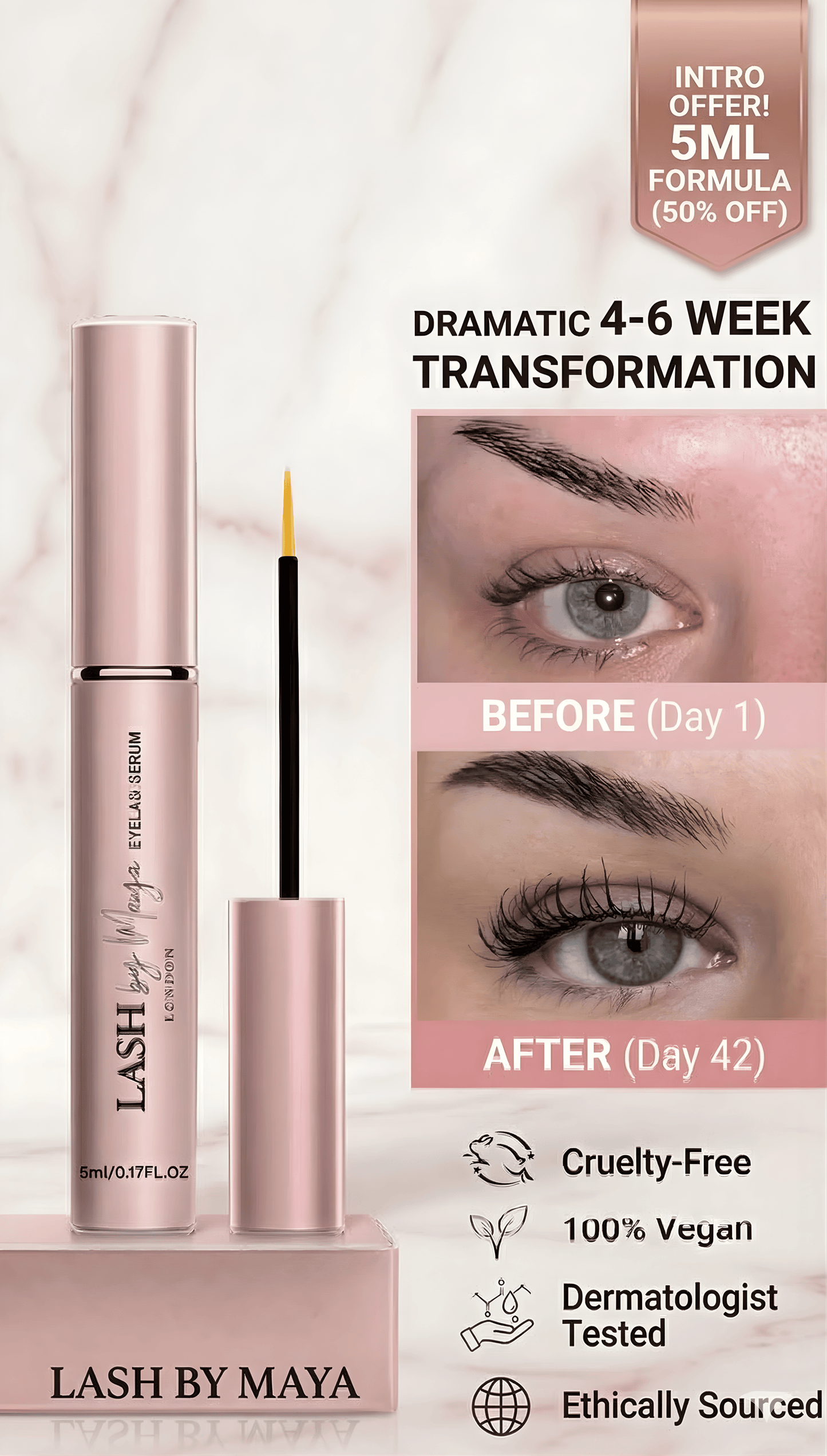 LUXE LASH by Maya - Premium Eyelash Growth Serum