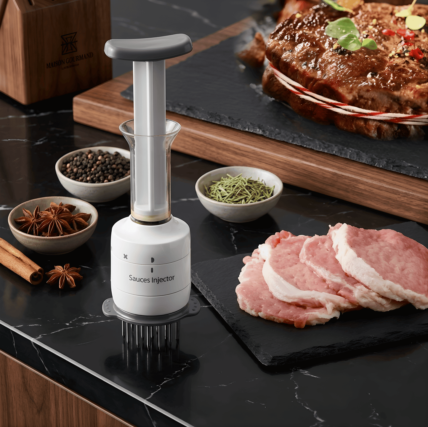 Premium Meat Marinade Injector - Professional Grade Stainless Steel