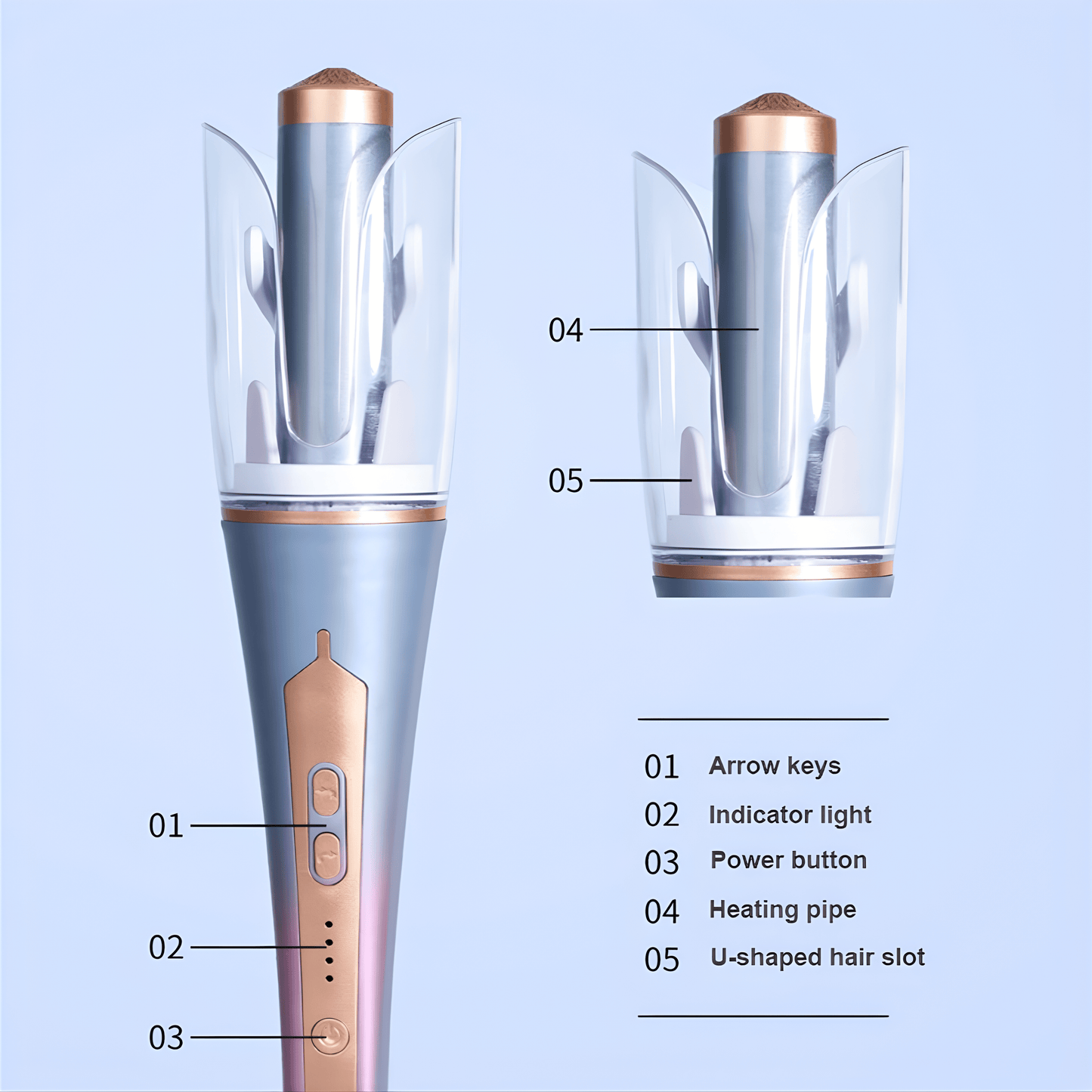 AutoGlam Pro — Self-Rotating Curling Wand