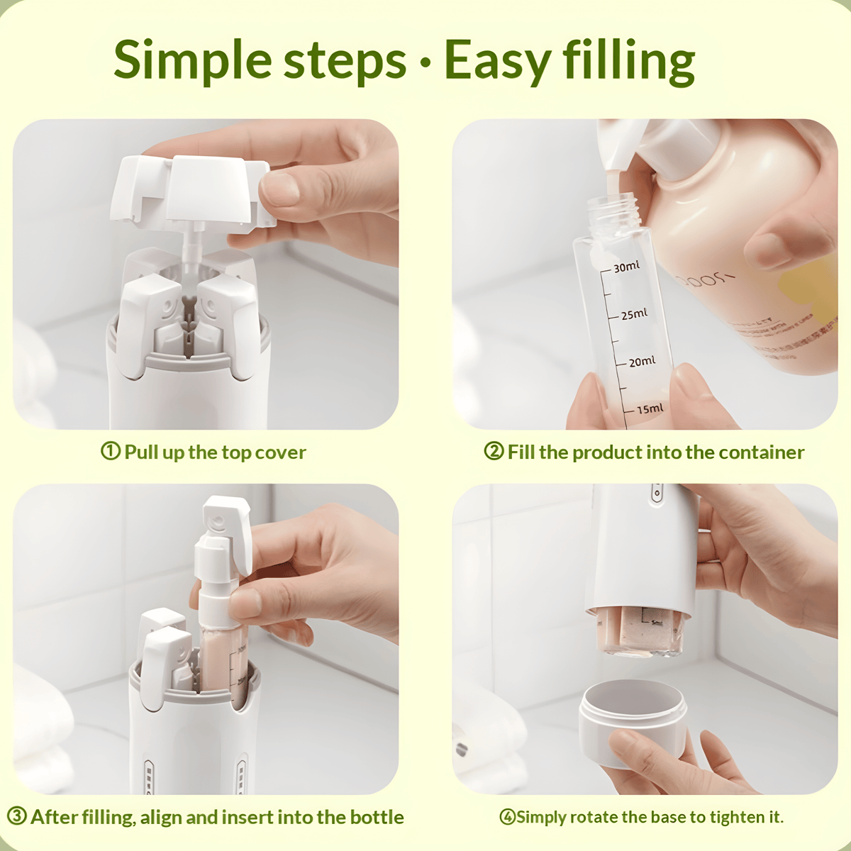 NomadFill 4-in-1 Travel Dispenser Set