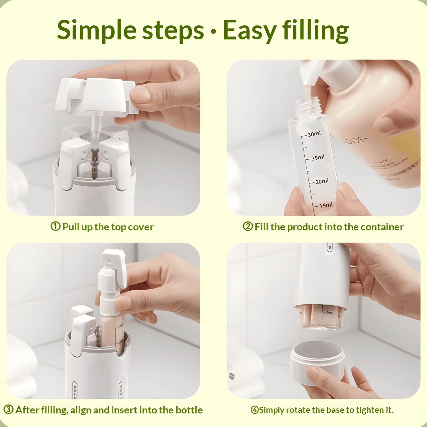 NomadFill 4-in-1 Travel Dispenser Set