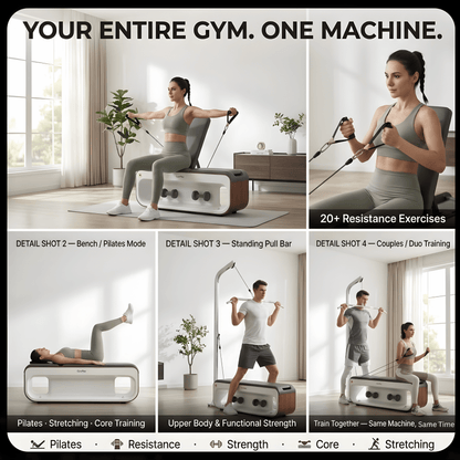 CoreFlex Pro — Multifunctional Pilates Chair & Home Gym Station