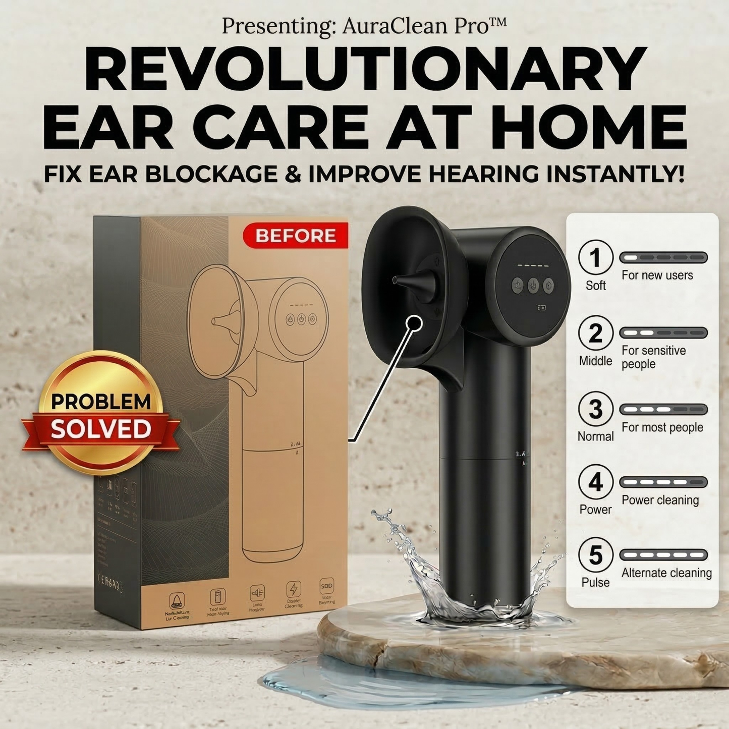 AuraClean Pro™ Advanced Ear Care System