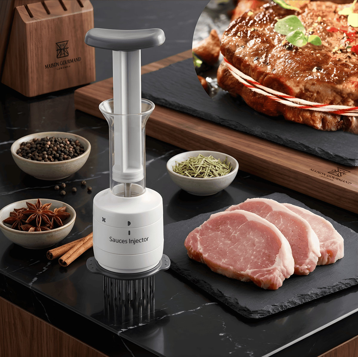 Premium Meat Marinade Injector - Professional Grade Stainless Steel