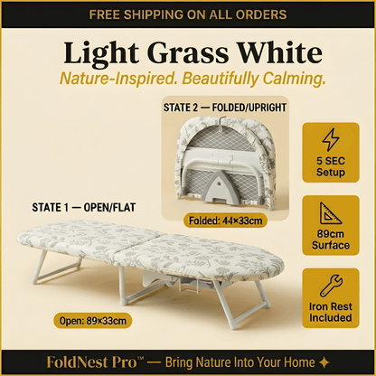 FoldNest Pro™ – 2-in-1 Folding Ironing Board & Storage Rack
