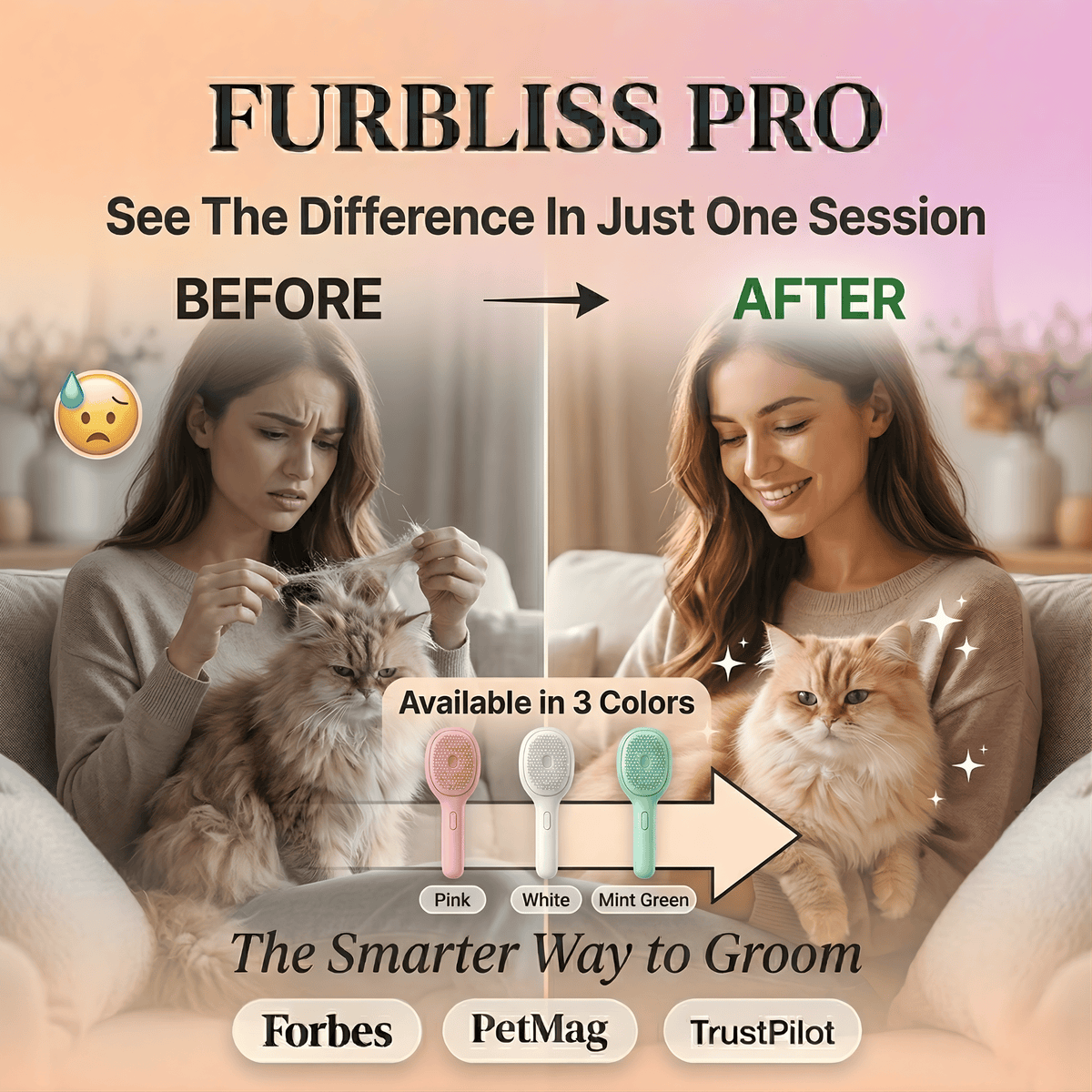 FurBliss Pro Grooming Comb