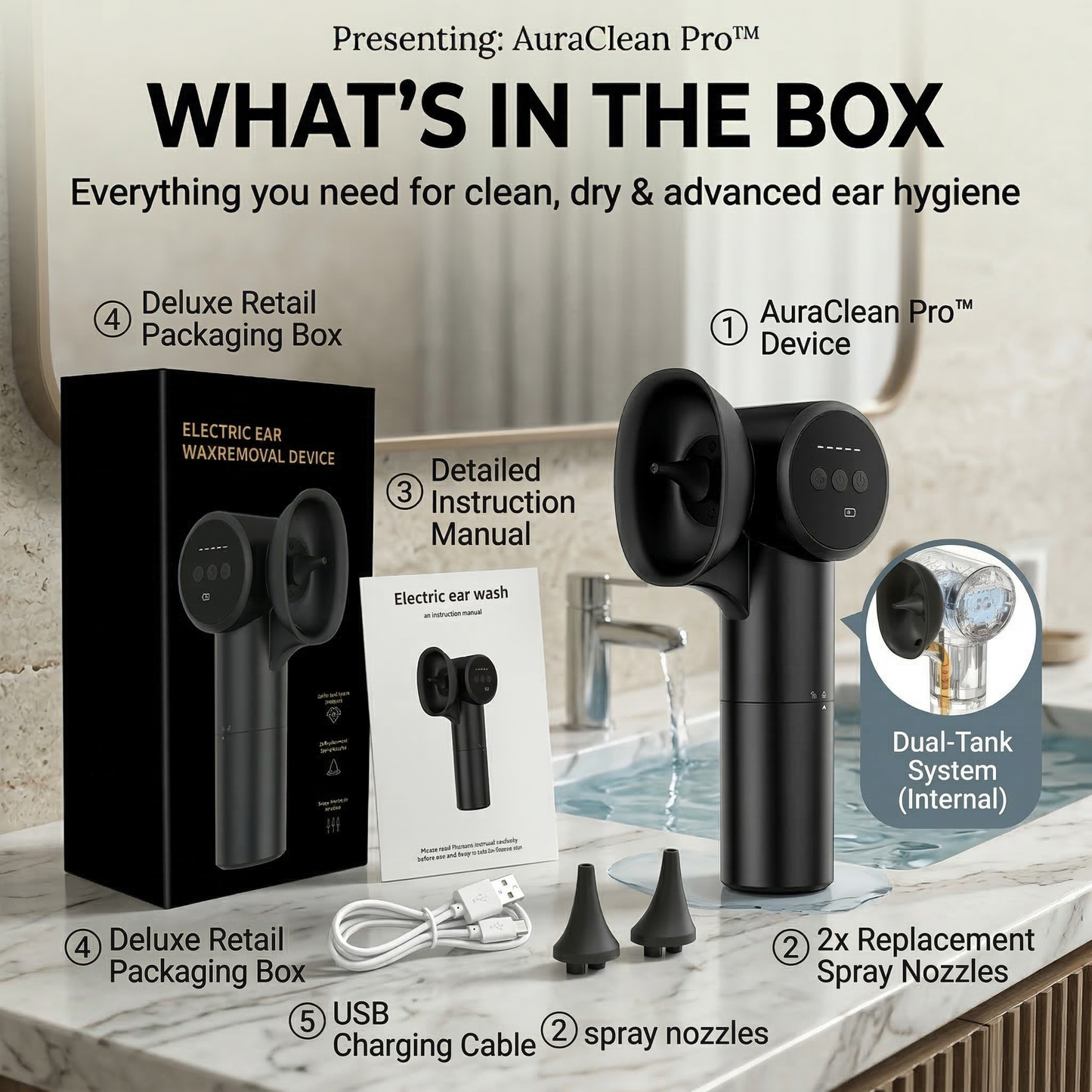 AuraClean Pro™ Advanced Ear Care System
