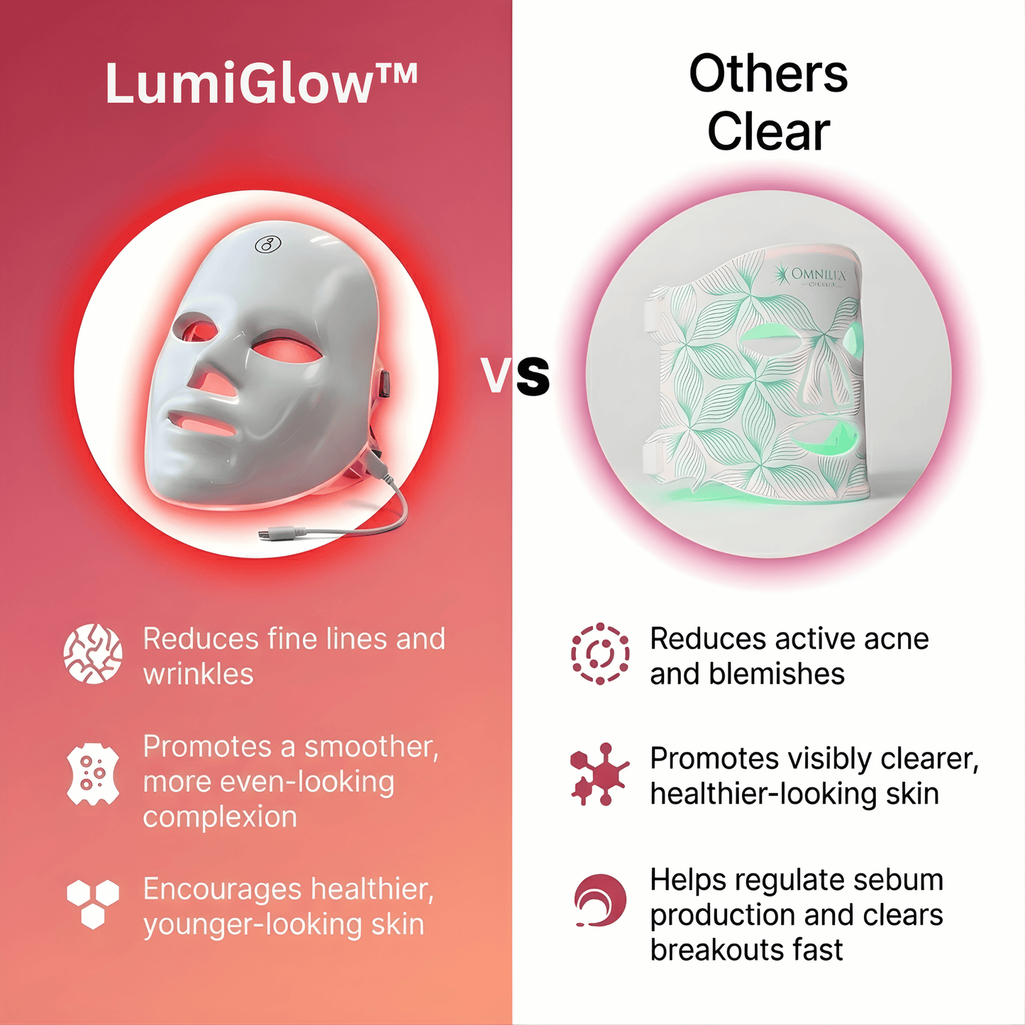 LumiGlow™ - Red Light Therapy Face Mask
