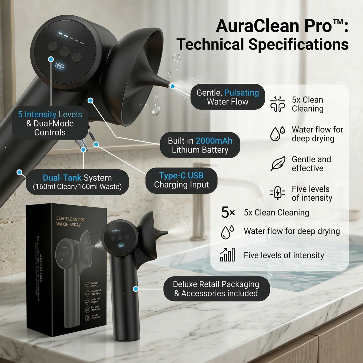 AuraClean Pro™ Advanced Ear Care System