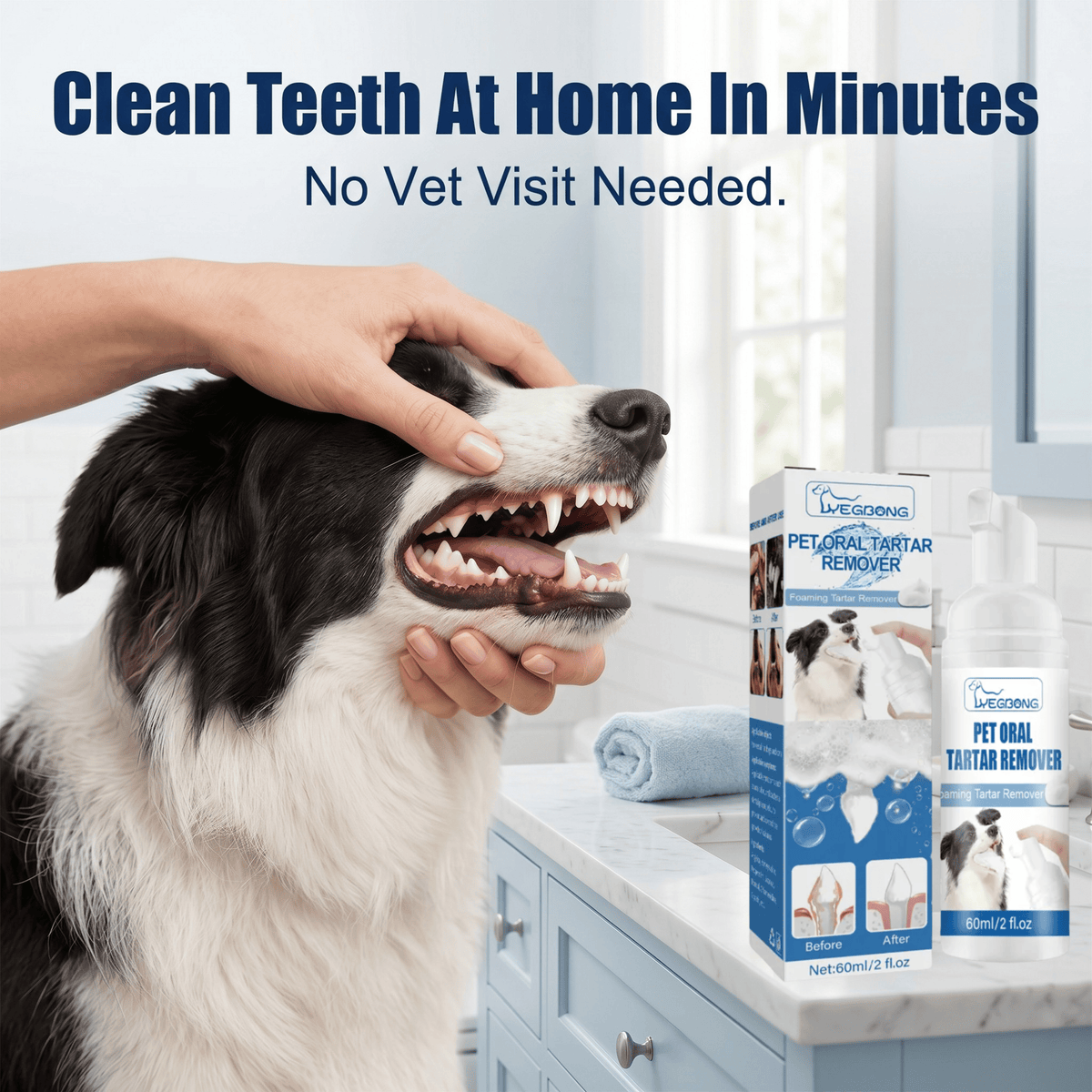 Pet Tartar Remover — Complete Dental Care Kit for Dogs & Cats
