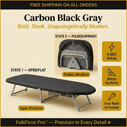FoldNest Pro™ – 2-in-1 Folding Ironing Board & Storage Rack