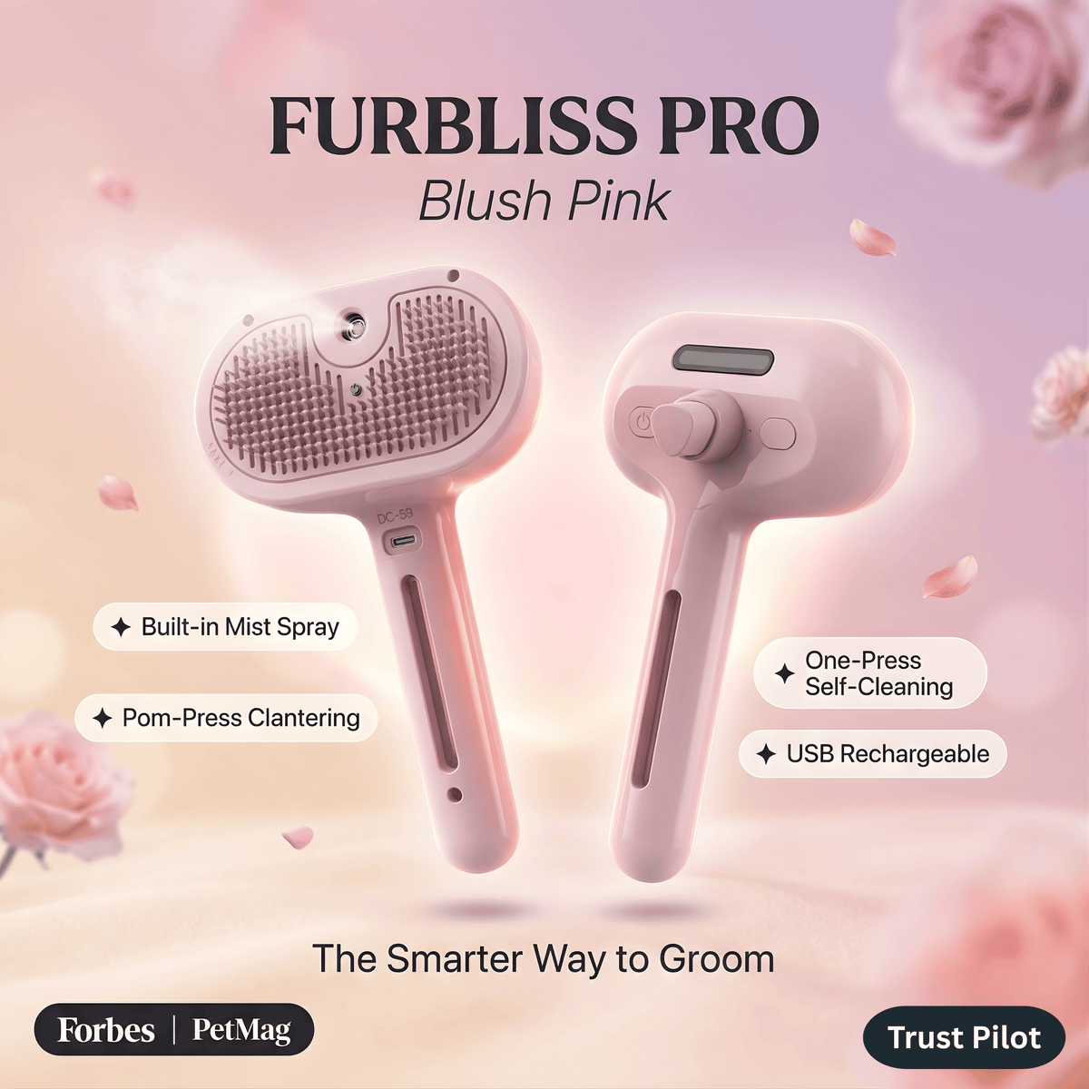 FurBliss Pro Grooming Comb