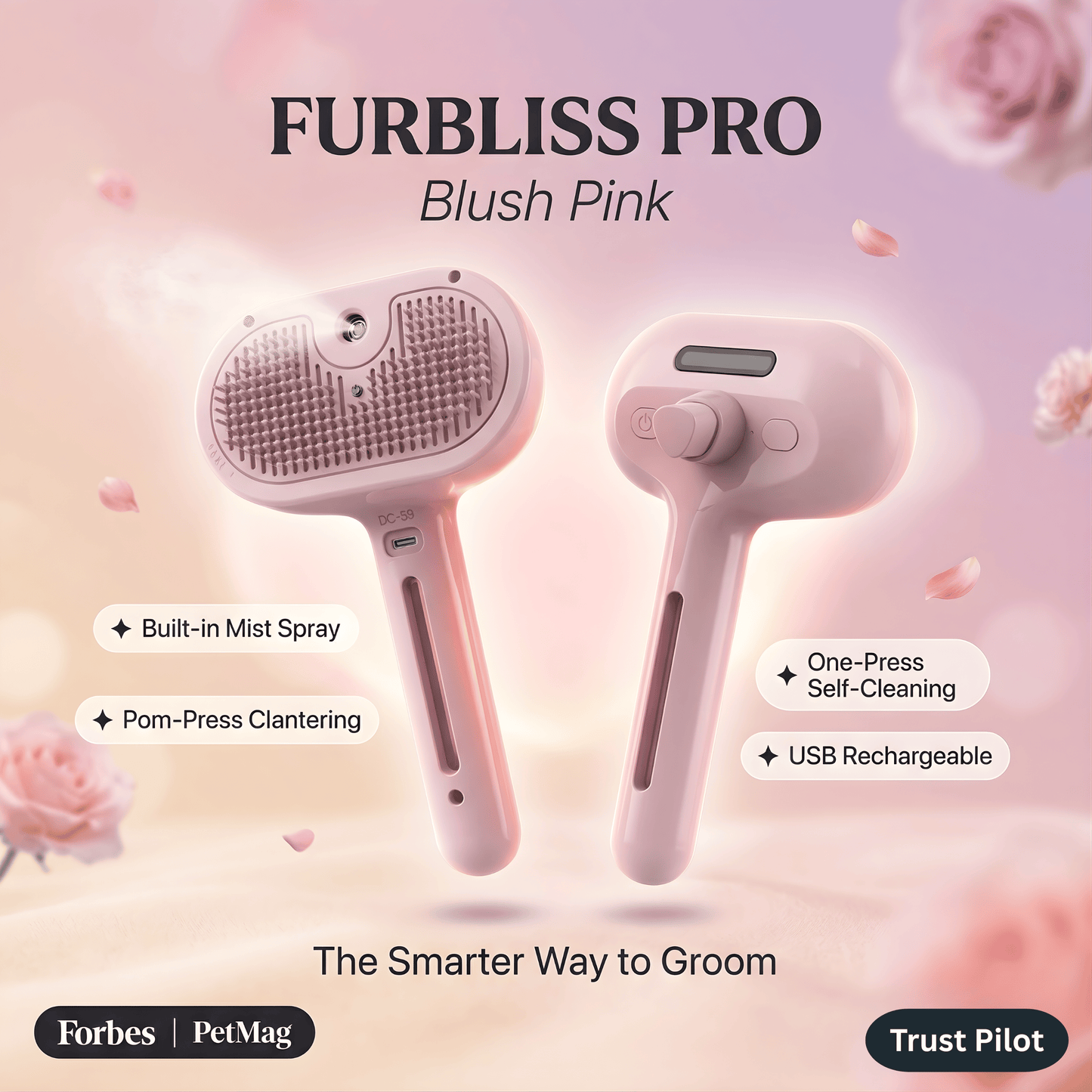 FurBliss Pro Grooming Comb