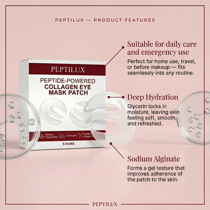 PEPTILUX — Peptide-Powered Collagen Eye Mask Patch