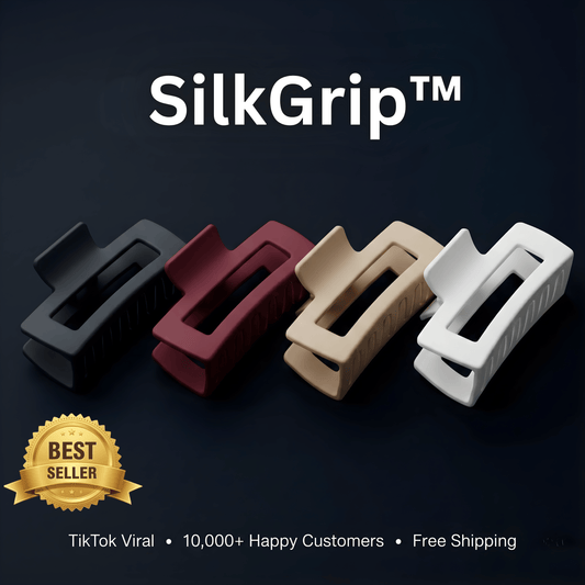 SilkGrip™ Silicone Hair Claw Clip – Drop-Proof & Cute Shark Design for Women & Girls
